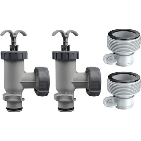 Vanne piscine pour pompes Intex 1500, 2500 et 4000 gallons – Kit de remplacement en plastique – Adaptateur tuyau type B 25009 (1/4)