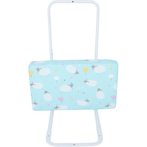 Barrière de lit pour tout-petits, système de sécurité renforcé, hauteur réglable, compatible avec tous les lits (simple, double, king size), bleu (1/5)