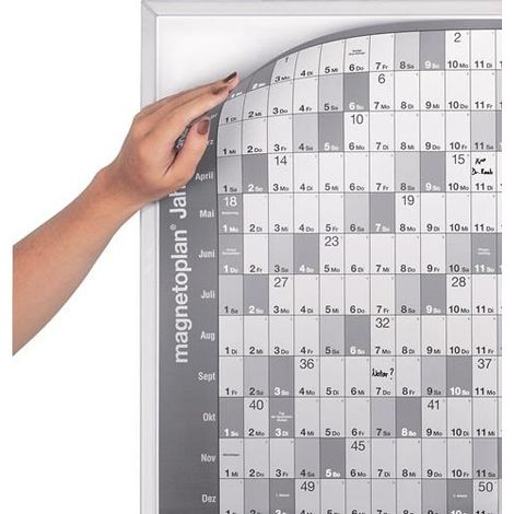 Magnetoplan Trägertafel für Jahresplaner (1/2)