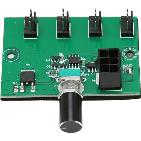 Contrôleur de Vitesse PWM 4 Canaux 12V pour Ventilateurs PC 4/3/2 Broches - Hub de Régulation (1/5)