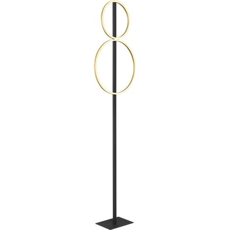 Lampadaire LED intégré noir mat LED 3000K