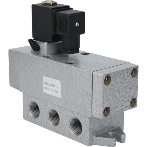 Électrovanne G1/2 po, 2 positions, 4 voies, commande simple Q24DH-15AC110V (1/4)