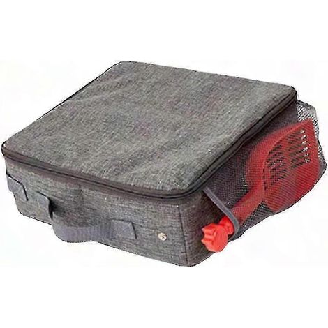Sac de transport pour chat pliable anti-fuite avec couvercle zip, litière portable imperméable pour hôtel voiture extérieur, toilette chaton voyage 30x30cm (1/5)