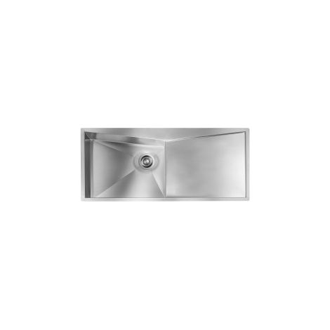 CM 012869.S2.01.2033 Space Lavello da incasso slim 1 vasca sinistra con gocciolatoio destro acciaio inox satinato (116x50x19 cm) colore Acciaio (1/5)