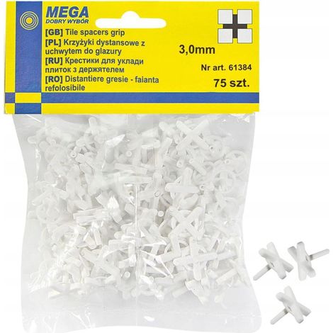 Separadores de azulejos mega 61384 3 mm plástico 75 unidades