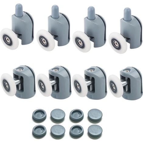 Shower Door Rollers 8 Pieces 23mm Bathroom Shower Door Rollers, 4 Top and 4 Bottom (1/5)
