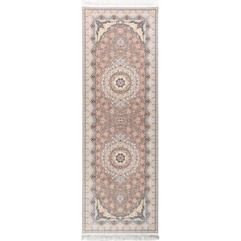 Tapis persan Rejina  - 200x100cm, Rectangular - 100% Acrylique - Tissé - Argent