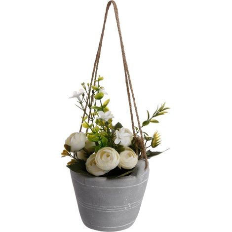 Kunstpflanze im Topf, ROSES, rot, 18 cm - Atmosphera (1/2)