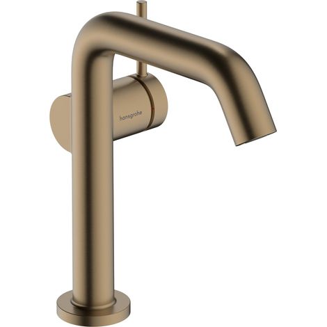 Mitigeur de lavabo sans tirette ni vidage, économie d'énergie (CoolStart), Robinet salle de bain 150mm, économie d'eau (EcoSmart+), Bronze brossé, 73341140 (1/5)