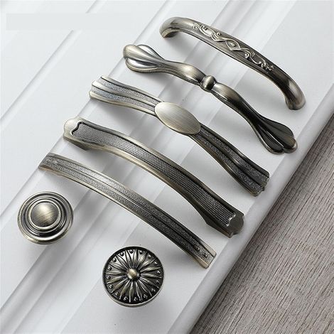 Poignées et boutons de meuble, tiroir en métal bronze antique (1/5)