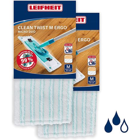 Leifheit 2er Set Wischbezug Clean Twist M Ergo micro duo (1/5)
