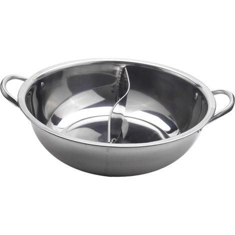 28 cm Hot Pot Doppel-Edelstahl-Topf mit Trennwand (1/5)