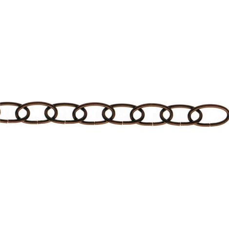 Masidef chaîne lisse brunie 34x18x3mm vendu au mètre - dy2700362