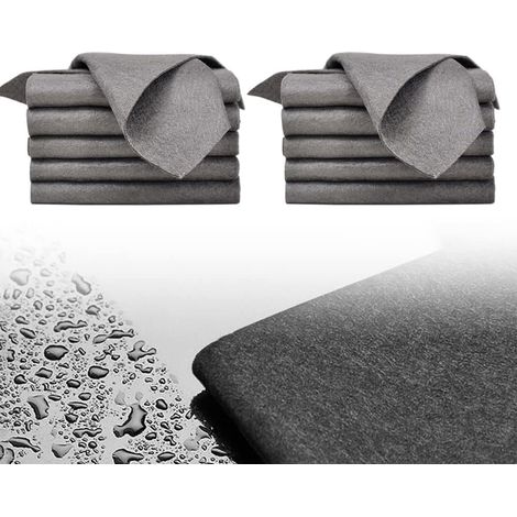 10 Chiffon de nettoyage, microfibre épaisse 30x40 cm, non pelucheux, pour vitres, miroirs, voitures, maison (1/5)