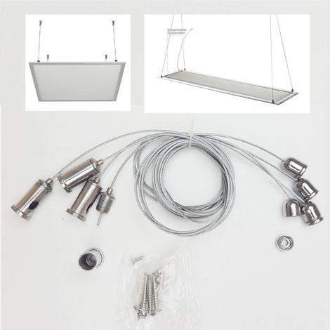 Kit De Fixation Pour Panneaux Suspendus Led Cordon Filaire (1/4)