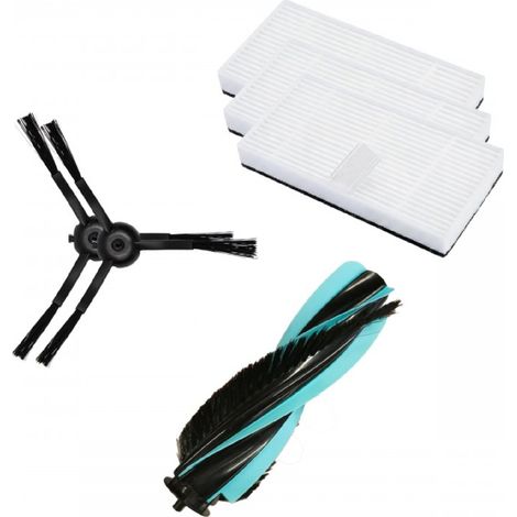 Cecotec Kit Accesorios - Recambios para Conga X70. Incluye Cepillo Hairless Antienredos, 2 Cepillos Laterales y 3 Filtros