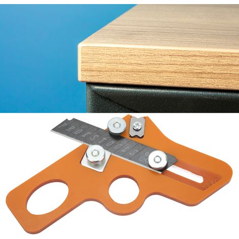 Outil manuel de placage de chants de 6 mm pour le travail du bois, pour panneaux sans peinture, couteau à racler et à découper les chants en PVC épais (double usage) (1/5)