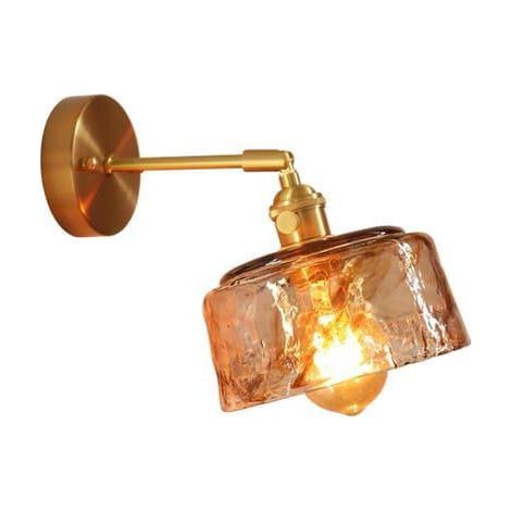 Kristallglaslampe, Wandleuchte aus Kupfer und Messing, E27-Nachttischlampe, goldene Wandleuchten (Leuchtmittel nicht enthalten) (1/5)