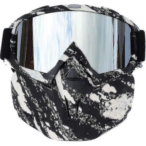 Masque et lunettes de protection Harley rétro pour casque, masque et lunettes de protection pour moto tout-terrain d'extérieur (H5)