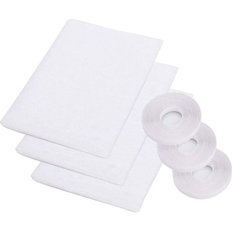 3-Pack Window Mosquito Nets, Upgraded Window Mosquito Net 150 x 130 cm DIY Anti-Mosquito Protector Kit, with 3 Rolls of Adhesive Strips (10mm Wide) (1/5)
