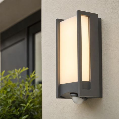 Applique esterno QUBO LED 13W sensore antracite Lutec (1/5)