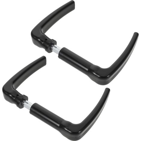 Lot de 2 poignées de portail de style européen avec goupilles de fixation vintage pour clôtures, abris de jardin, terrasses, portes de garage, matériel d'installation facile à monter soi-même (1/5)