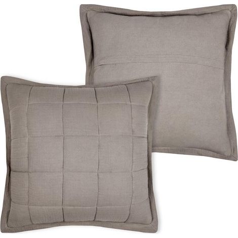 Cuscino ELLIE 45x45 trapuntato color tortora