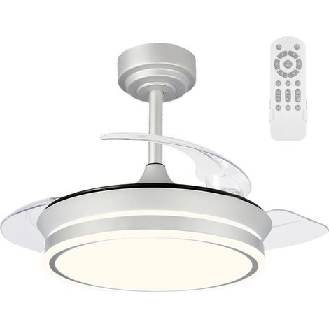 Ventilador LED aspas plegables Perla Mini Gris CCT Dim (46W) (1/5)