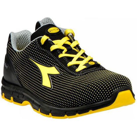Zapatos Run Atom Negro/Amarillo Bajos 37 S3 Diadora