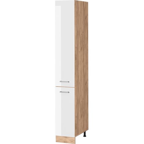 Apothekerschrank R-Line, Weiß Hochglanz, 30 cm, Vicco