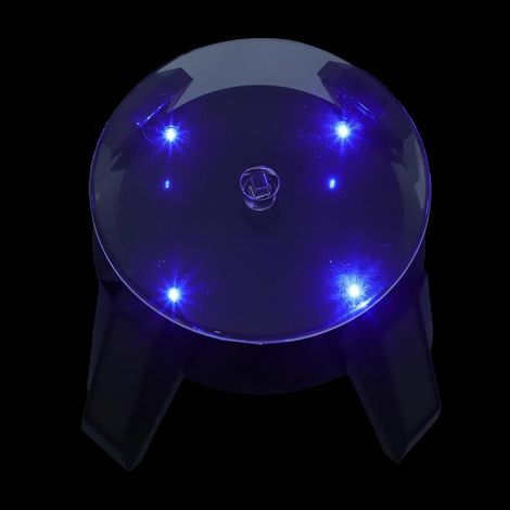 Espositore per gioielli girevole a 360 gradi ad energia solare, modello AA, nero