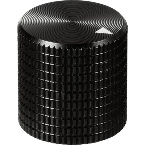 TRU COMPONENTS TC-11613844 Tête de bouton rotatif avec marquage noir (Ø x H) 17 mm x 17 mm aluminium (1/4)