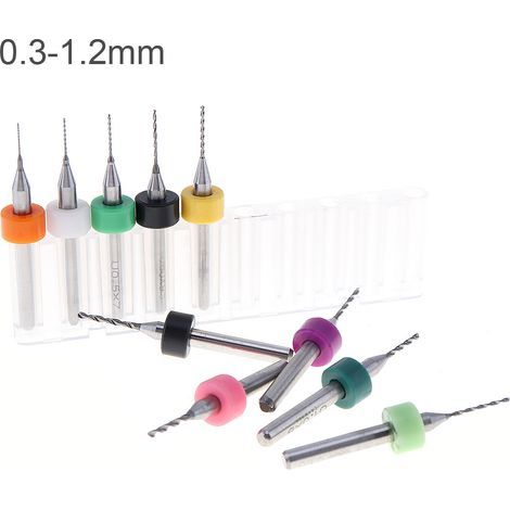Fixed shank printed circuit board drill bit, small carbide drill bit, engraving drill bit, 0.3-1.2 mm (1/3)
