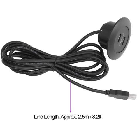Akozon Chargement USB pour canapé, Installation de Montage, Prise USB à Deux Ports pour Un Usage Domestique, Noir (Black) (1/5)