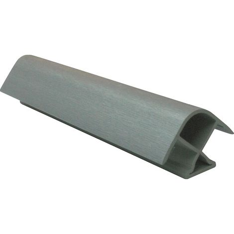 Raccord d'angle pour plinthes en PVC 90° – Hauteur 100 mm – Finition aluminium – Accessoire pour goulotte électrique – Synercia