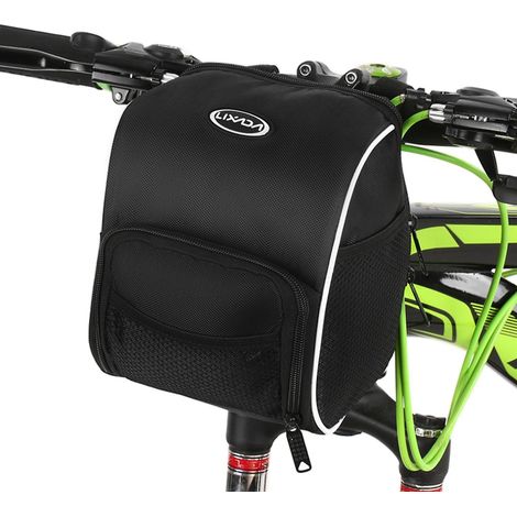 Lixada Fahrradlenkertasche mit Frontkorb und Regenschutz