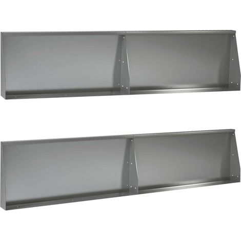 vidaXL Muro de Contención 4 uds. 100 x 12 x 50 cm Acero Galvanizado (1/5)
