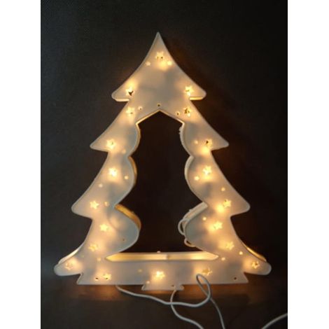 Adorno luminoso blanco para árbol de Navidad con 35 luces - Alimentación eléctrica (1/2)