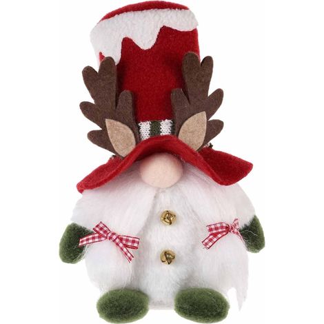 Chapeau Pointu De Noël - Chapeau Haut De Forme - Poupée Renne - Poupée Sans Visage - Décoration Intérieure Extérieure Pour Fêtes (1/5)
