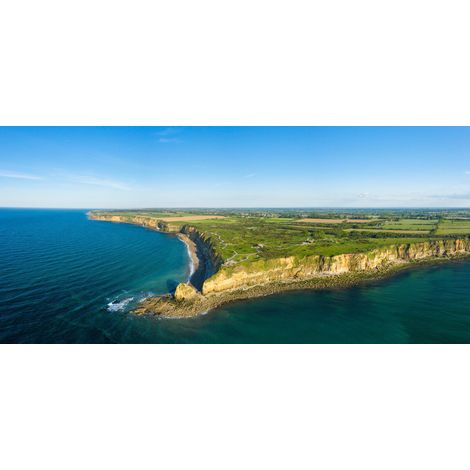 Tableau sur verre synthétique pointe du Hoc 65x145 cm - Impression sur Verre synthétique - Image HD  imprimée sur Verre synthétique - Tableau mural décoratif - Fabriqué en France (1/4)