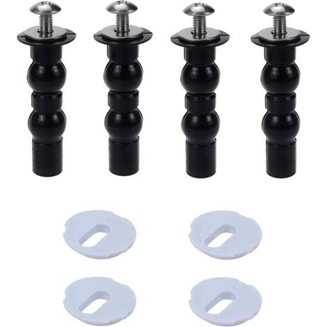 4 Pièces Vis fixation universelles pour siège toilette,Vis Fixation Siège Toilette Vis Charnières Siège Toilette Fixation Abattant WC Vis (1/5)