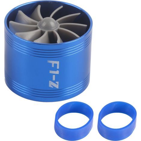Turbocompresseur à turbine à ventilateur unique pour voiture, économiseur de carburant, turbo 64 mm bleu (1/4)