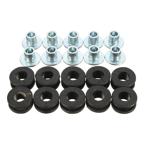 10pcs Moto Caoutchouc oeillet Boulon pour Honda/Yamaha/Suzuki/Kawasaki Fairings (1/4)