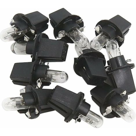 Ampoule T5 - 12 V DC - 1,2 W - Jaune Clair - Pour Tableau De Bord Automobile - Lot De 10 (1/4)