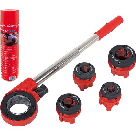 ROTHENBERGER Industrial SuperCut Premium Jeu de cupules de filetage avec RONOL SYN 600 ml en coffret - 1000004701