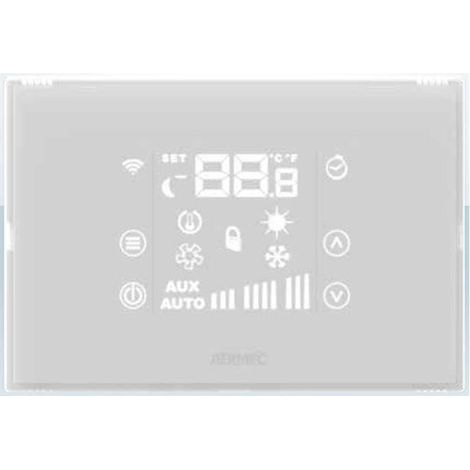 Termostato a muro fan coil ip20 con ricevitore ir display lcd aermec aer503ir