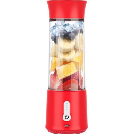 Extracteur de jus (rouge), extracteur de jus électrique pour fruits et légumes, mini-extracteur de jus pour usage domestique (1/2)