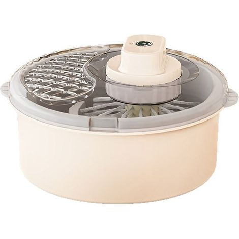 Nettoyeur de fruits et légumes Irovami, panier égouttoir à fruits et légumes, poubelle ménagère, accessoire de nettoyage de fruits mains libres