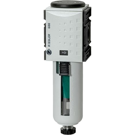 Riegler Mikrofilter »FUTURA«, PC-Behälter, Schutzkorb, BG 2, G 1/2, VA (1/4)