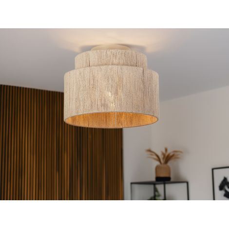 Deckenleuchte SMILLA aus Jute Natur im Boho Stil, Ø 30cm